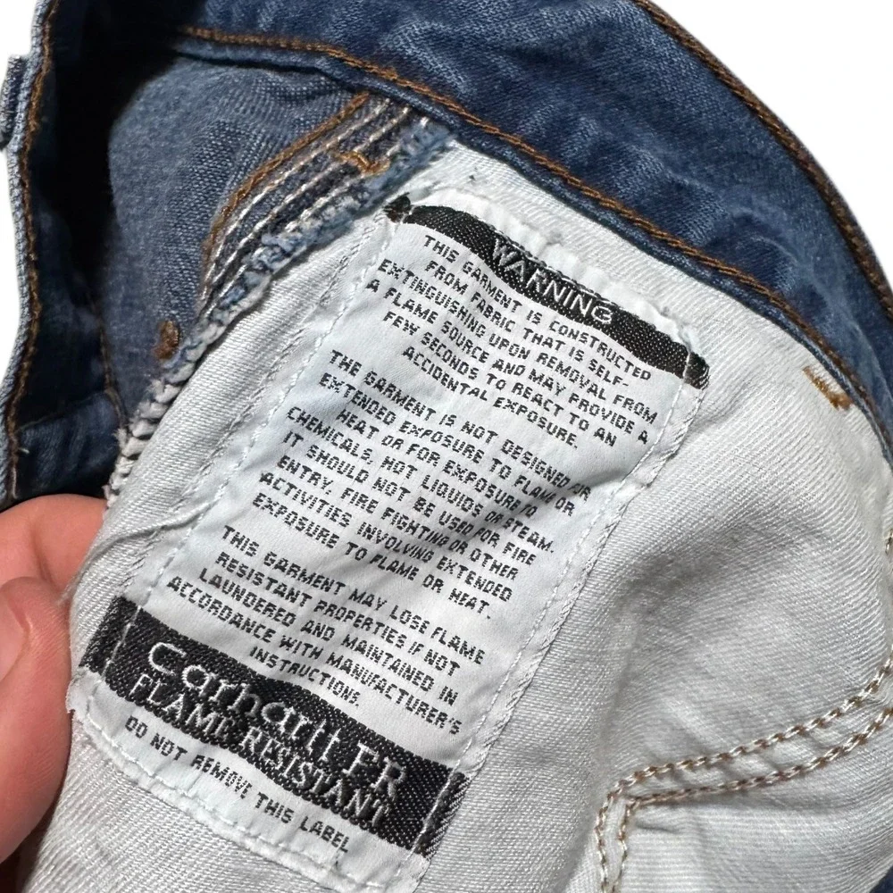 Carhartt FR813 DNM Fire Resistant Utility Carpenter Jeans Mens 36x30 (Fit 33x29)